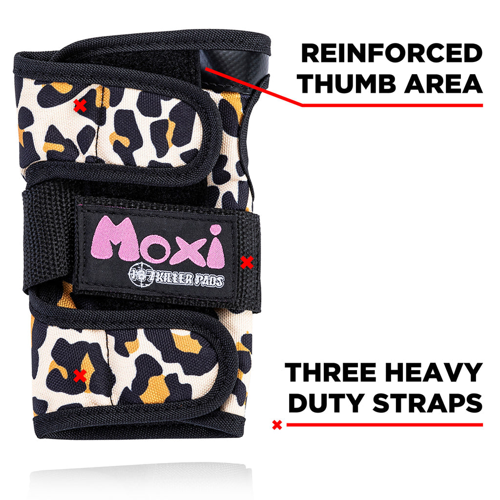 187 Wrist Guards - Moxi Leopard