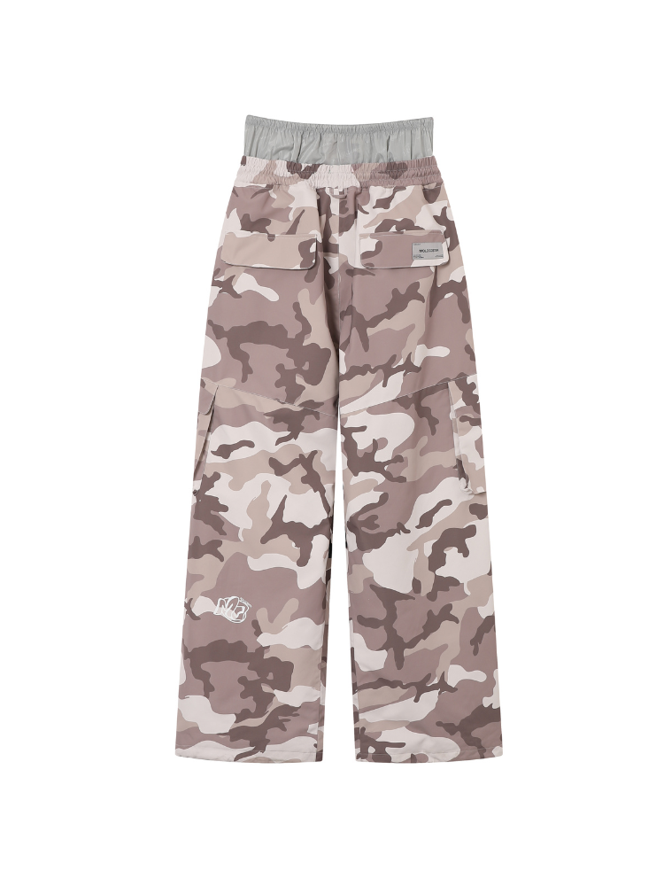 Molocoster 3L Camo Baggy Ski Pants - Unisex