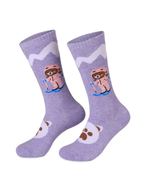 High Performance Kids Bear Pattern Ski Socks