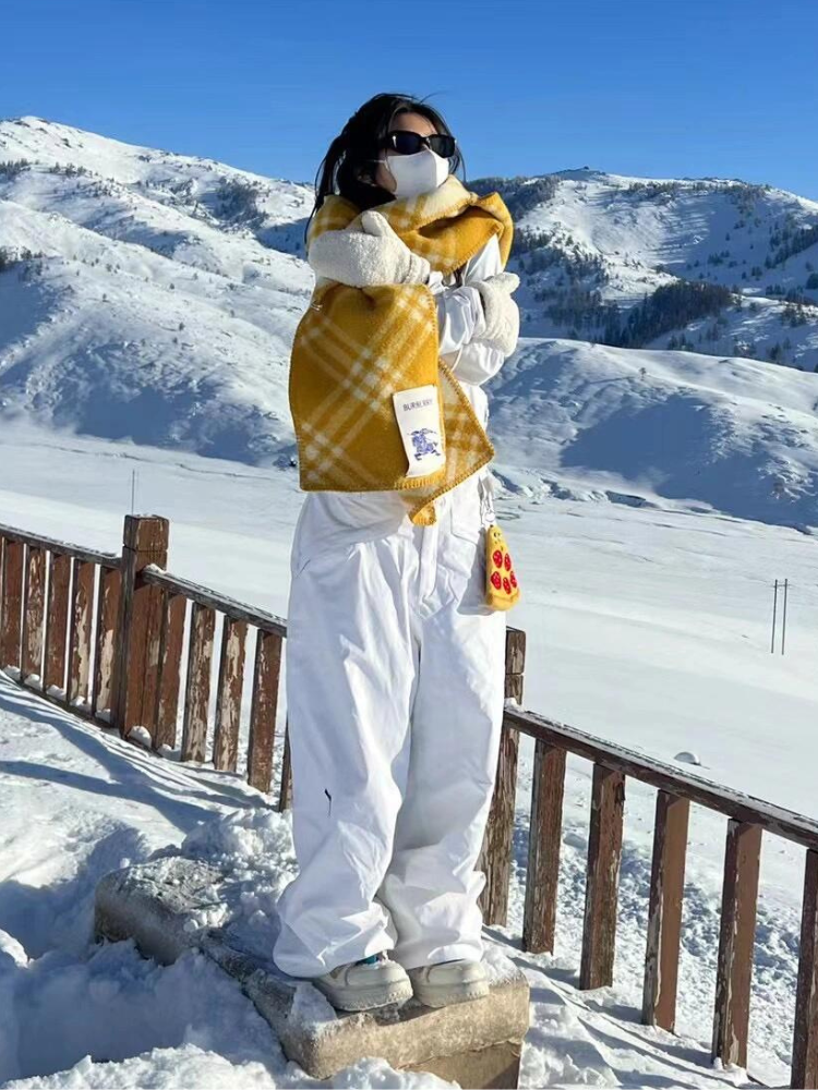 Winter Ticket Whiteout Freestyle Baggy Ski Pants - Unisex