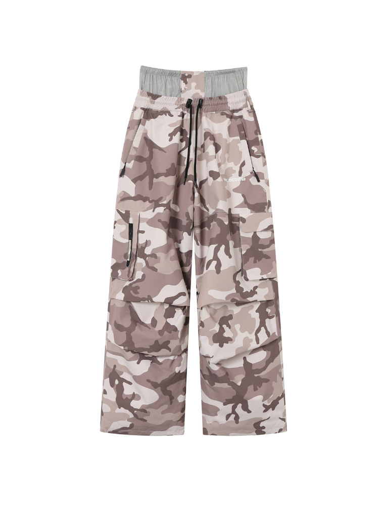 Molocoster 3L Camo Baggy Ski Pants - Unisex