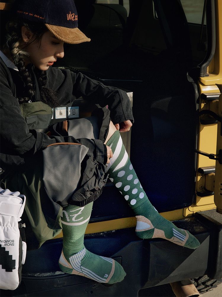 Uhznus Chic Printing Ski Socks