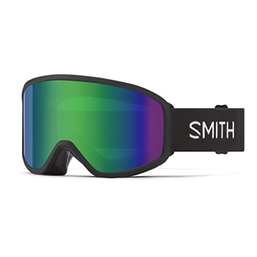 SMITH Reason OTG Snow Goggles ? Adult Ski & Snowboarding Goggles with Carbonic-X Lens, Ventilation, Anti-Fog Performance & 100% UV Protection ? for Men & Women ? Black, Green Sol-X Mirror