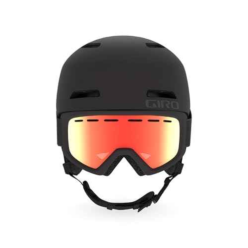 Giro Crue Kids Snow Helmet Goggle Combo - (Combo) Matte Black - Black Zoom Flash - Size Small