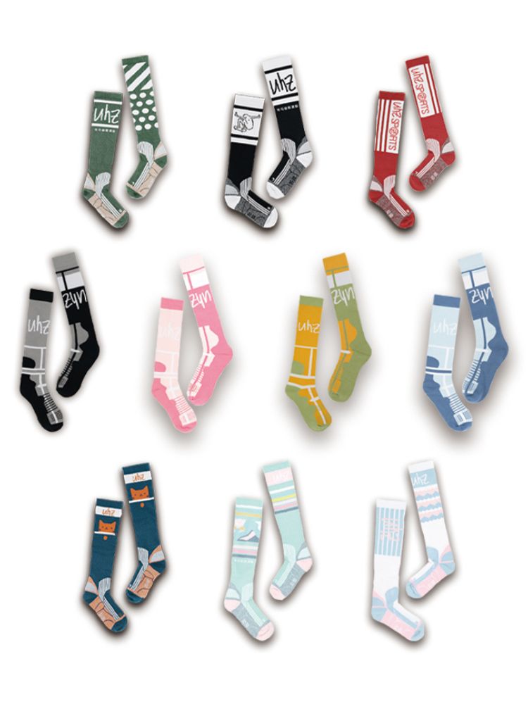 Uhznus Chic Printing Ski Socks