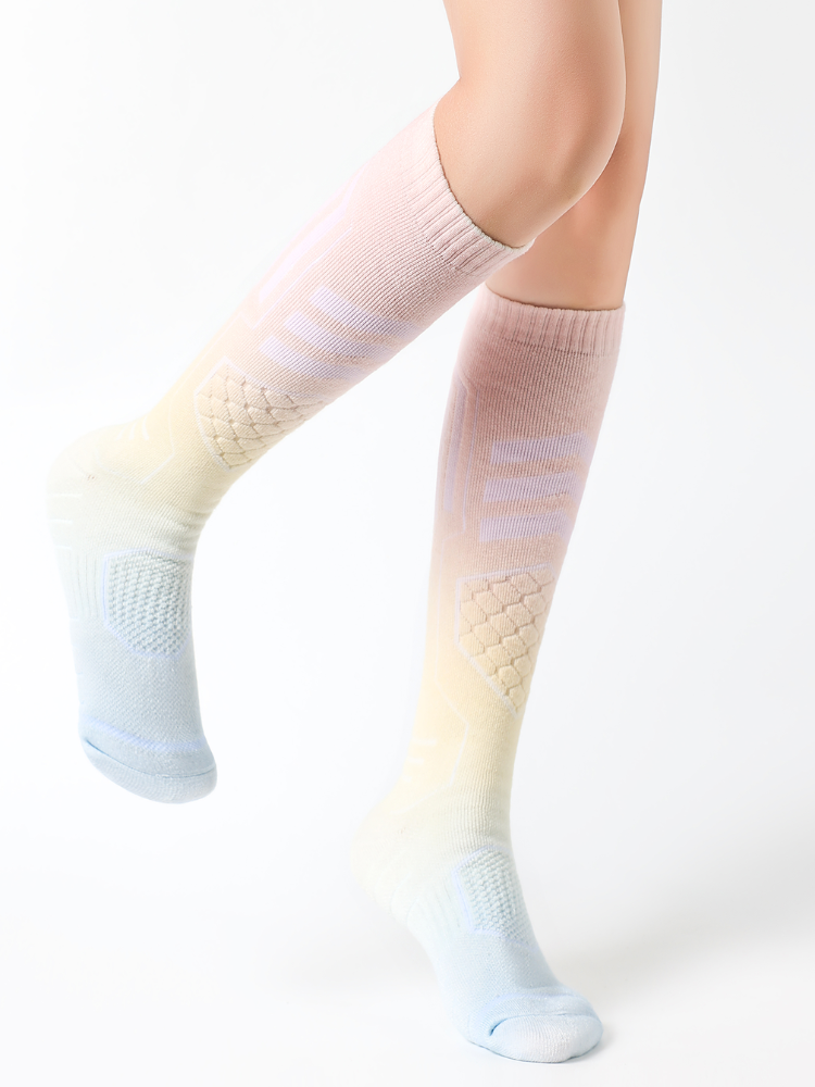 Molocoster Rainbow Merino Wool Ski Socks