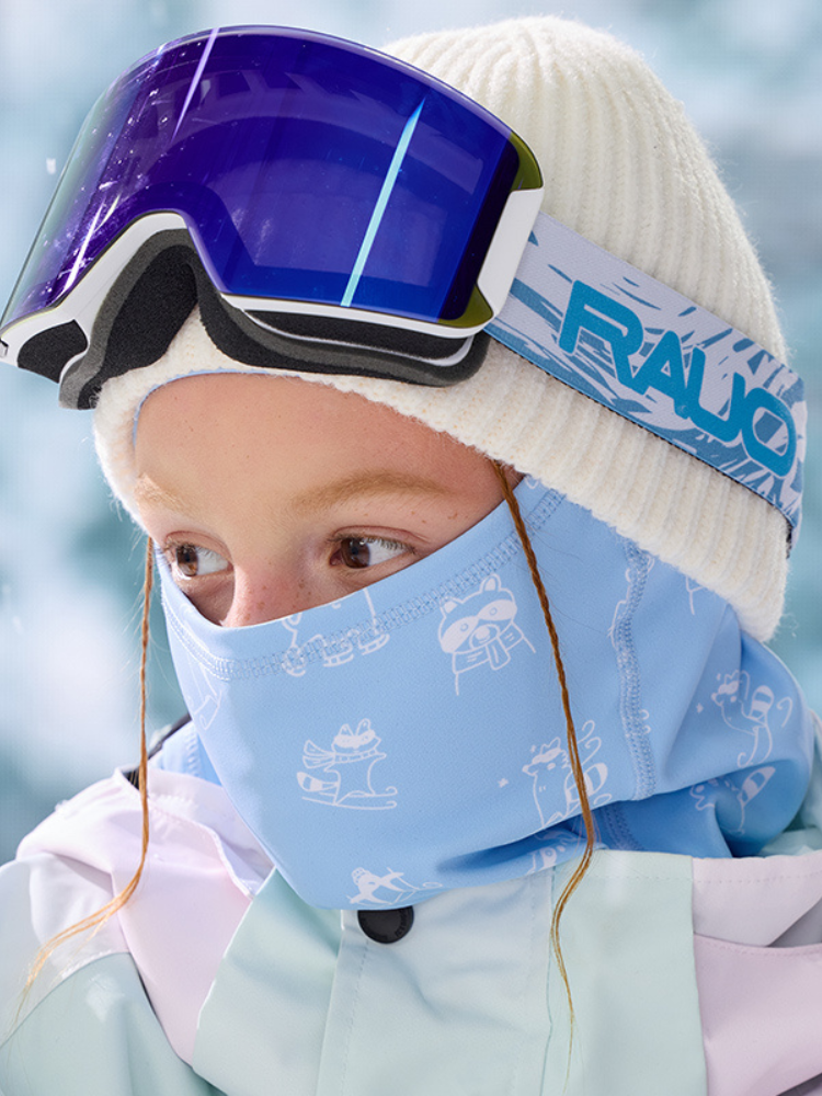RAUO Kids Playful Print Fleece Balaclava