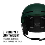POC, Obex MIPS, Ski and Snowboard Helmet for All-Mountain Riding, Moldanite Green Matt, XSS