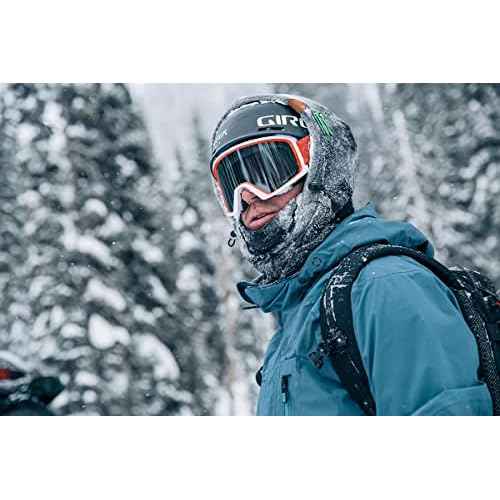 Giro Blok Ski Goggles - Snowboard Goggles for Men & Youth - Black Wordmark Strap with Vivid Ember Lens