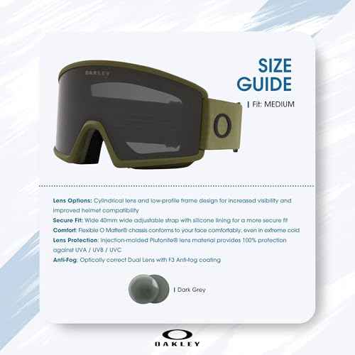 OAKLEY Target Line MEDIUM/LARGE Ski Goggles For Men For Women OO7120, OO7121 +BUNDLE with ACCESSORY EYEWEAR KIT