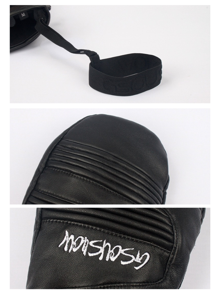 Gsou Snow Winter Leather Ski Mittens