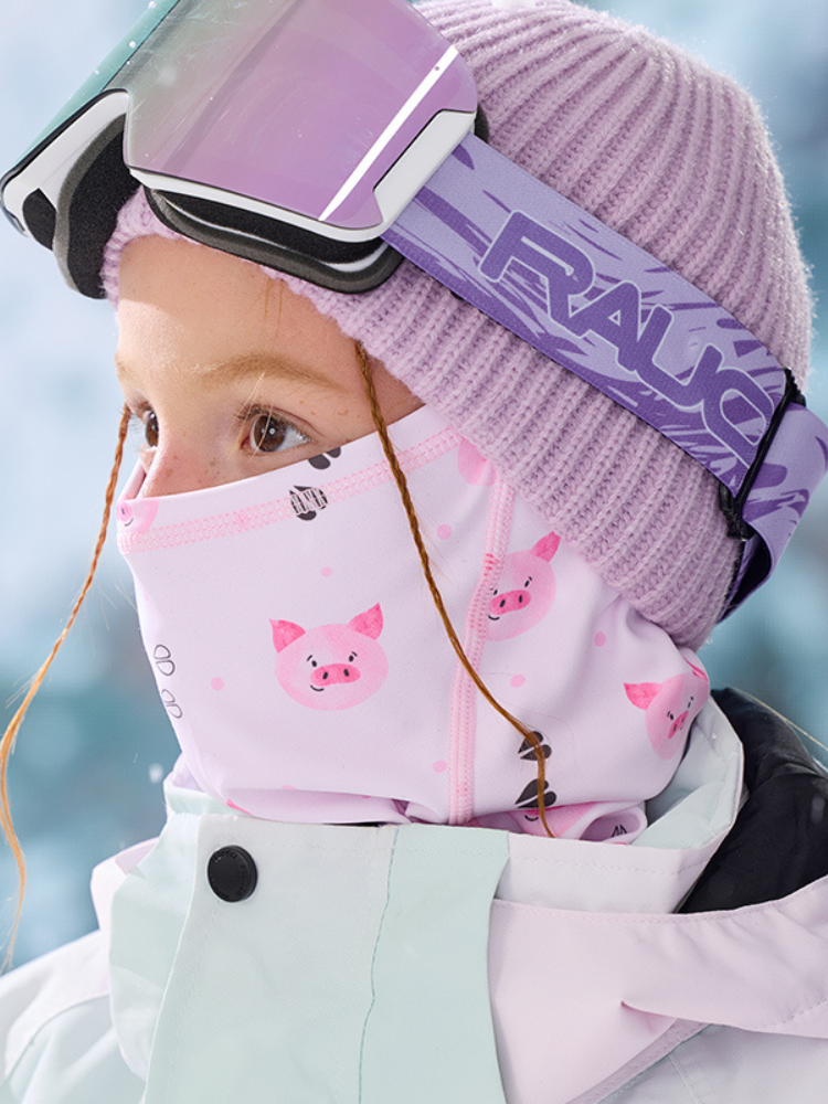 RAUO Kids Playful Print Fleece Balaclava