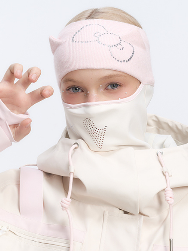 BCG UPF50+ Pink Headband Ski Balaclava - Women's