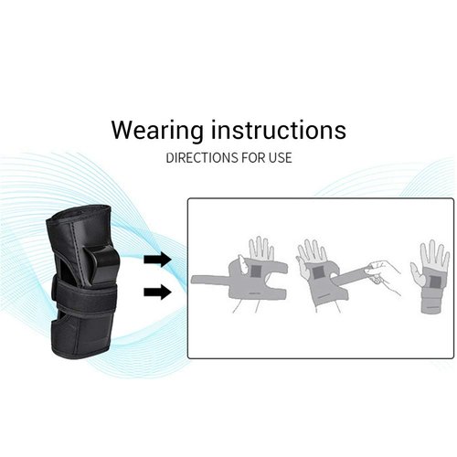 ICRPSTU 1 Pair Wrist Guard Protective Gear for Roller Skating Skateboarding Wristsavers Brace Protective Gear for Adults Kids Youth (L)