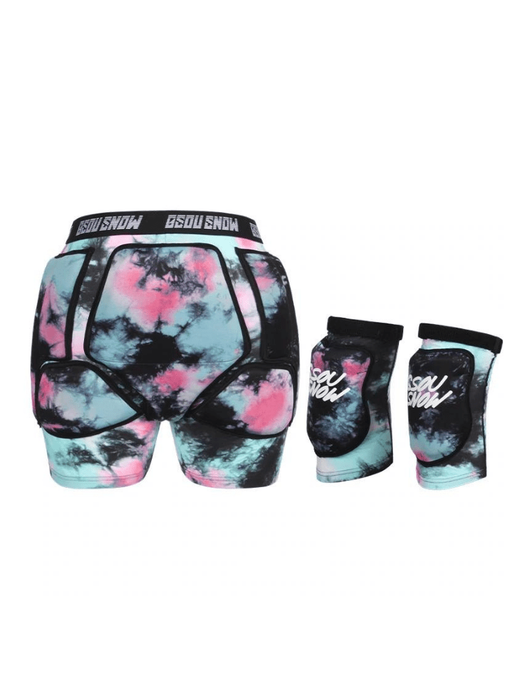 Gsou Snow Unisex Undercover Protective Shorts & Knee Pads Set