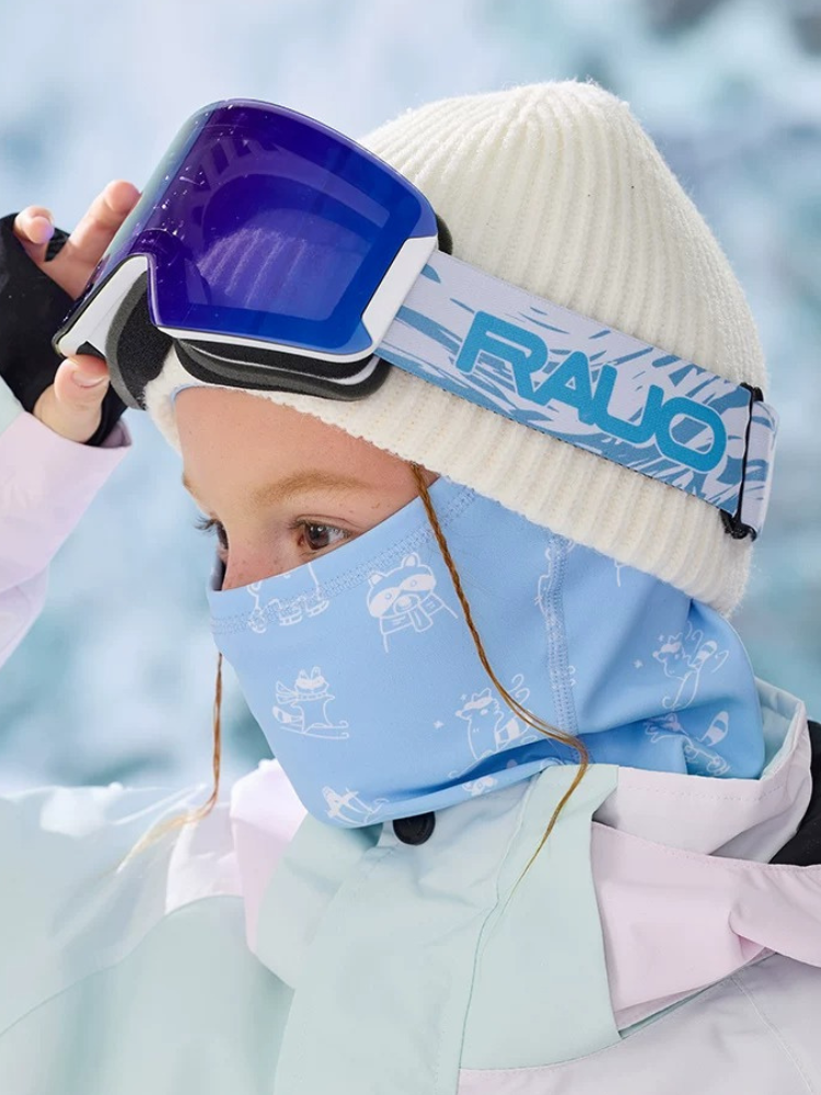 RAUO Kids Playful Print Fleece Balaclava