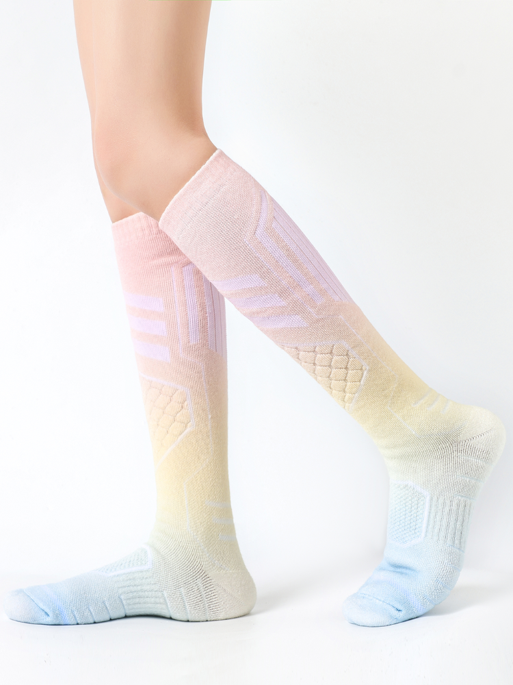 Molocoster Rainbow Merino Wool Ski Socks