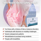 EVA Reinforced Fall Protection Padded Shorts for Seniors with Fall Risks Osteoporosis Rehabilitation – Shock-Absorbing Hip Guards with Open Seam Design, Reusable Elderly Safety Gear (XL)