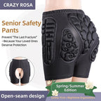 EVA Reinforced Fall Protection Padded Shorts for Seniors with Fall Risks Osteoporosis Rehabilitation – Shock-Absorbing Hip Guards with Open Seam Design, Reusable Elderly Safety Gear (XL)