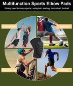 2 Pack Elbow Pads Volleyball Elbow Guard Baseball, Skate Pads Skateboard Pads Mountain Bike Pads, Soft Padded Elbow Sleeve for Volleyball Baseball Biking Roller Skating (X-Large)
