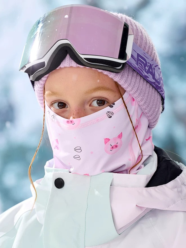 RAUO Kids Playful Print Fleece Balaclava