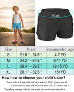 Reomoto Kids Hip Protection Pads Shorts Skiing Skating Snowboard Hip Protection Pads EVA 3D Padded Hip Bone Protection Pants for Teenagers (Black, S)