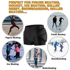 RANDDER Kids Butt Pad Shorts for Skating Snowboarding Ski Hockey, Hip Tailbone Padded Shorts for Youth Child(Black, S)