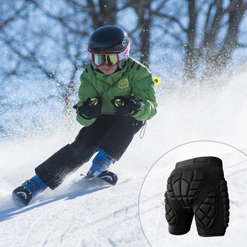 Cienfy 3D Hip Protection Eva Butt Pads Protective Padded Shorts Crash Pad Impact Gear for Skiing Skating Snowboarding Skateboarding (Medium)
