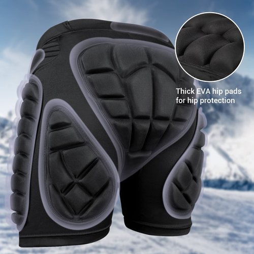 Cienfy 3D Hip Protection Eva Butt Pads Protective Padded Shorts Crash Pad Impact Gear for Skiing Skating Snowboarding Skateboarding (Medium)