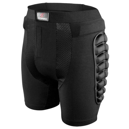 Soared 3D Protection Hip Butt EVA Paded Short Pants Protective Gear Guard Impact Pad Ski Ice Skating Snowboard Black M
