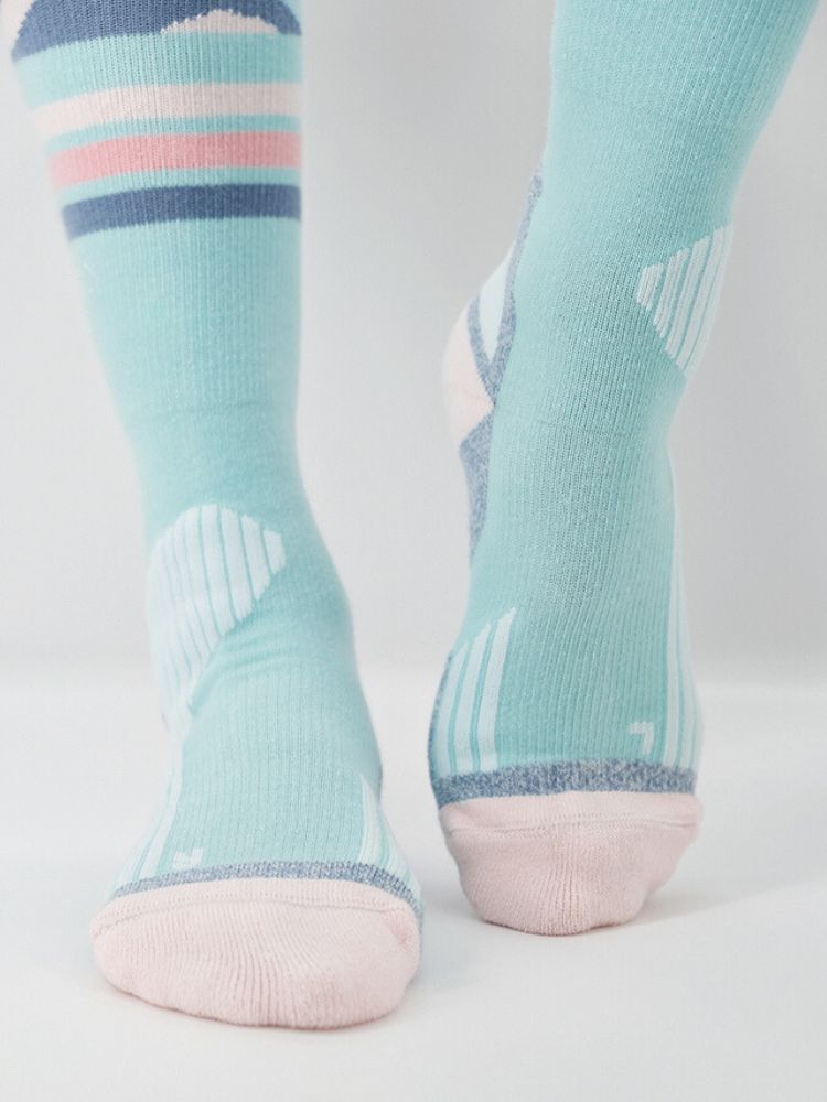 Uhznus Chic Printing Ski Socks