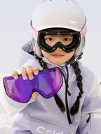 REV Satin Glow Kids Ski Goggles