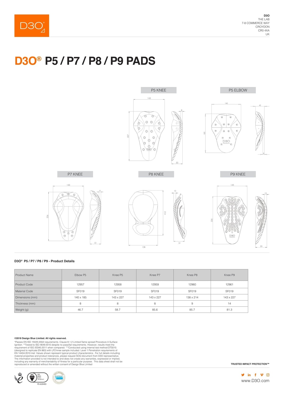 MTB Knee Pads — Demon Hyper Knee X V4 D3O, Heavy Duty