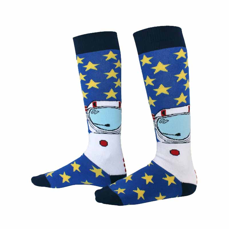 Kids Astronaut High Skating Socks