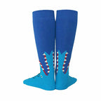 Kids Blue Teeth High Skating Socks